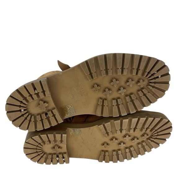 Jimmy Choo Cora Suede Tan Combat Moto Boots - Picture 16 of 16